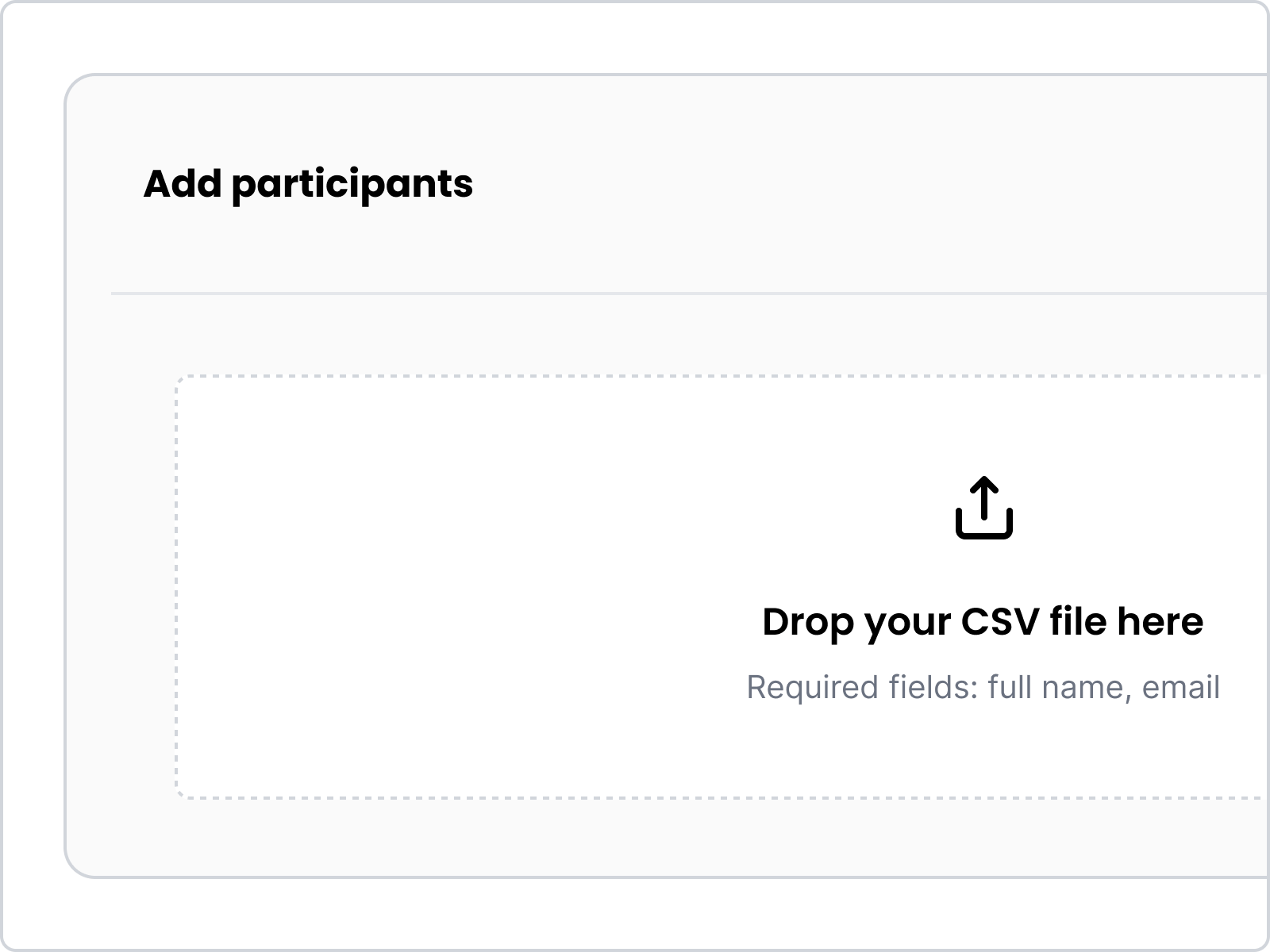 An image of a user uploading participants to the ResearchLoop app